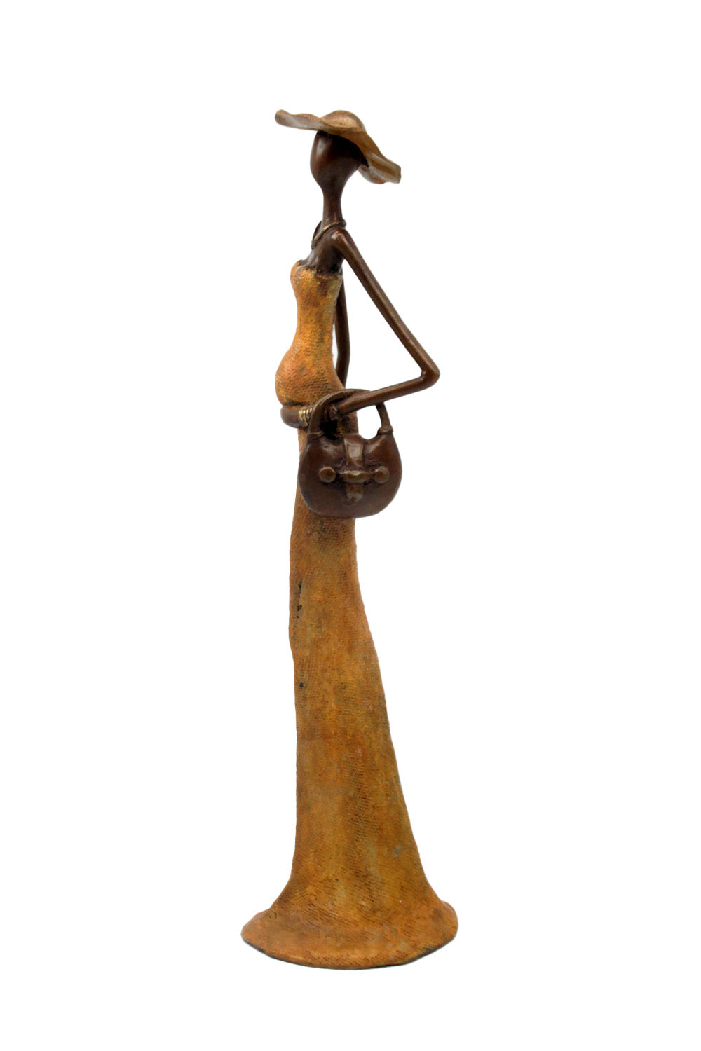 Bronze Issouf 55 cm orange n°1 Bronzes d'Afrique