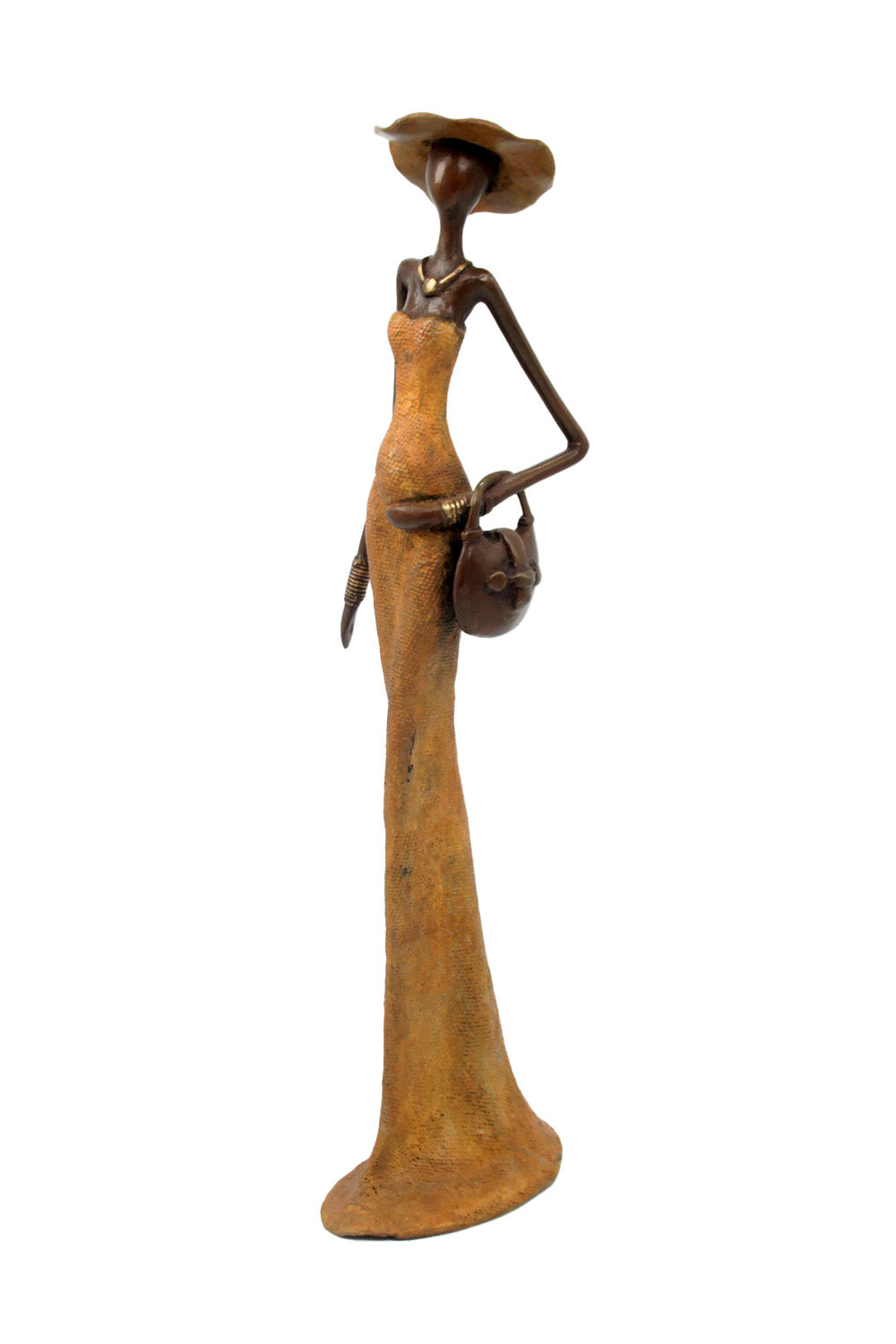 Bronze Issouf 55 cm orange n°1 Bronzes d'Afrique