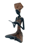 Bronze assis à poser 25 cm marron n°7 Bronzes d'Afrique