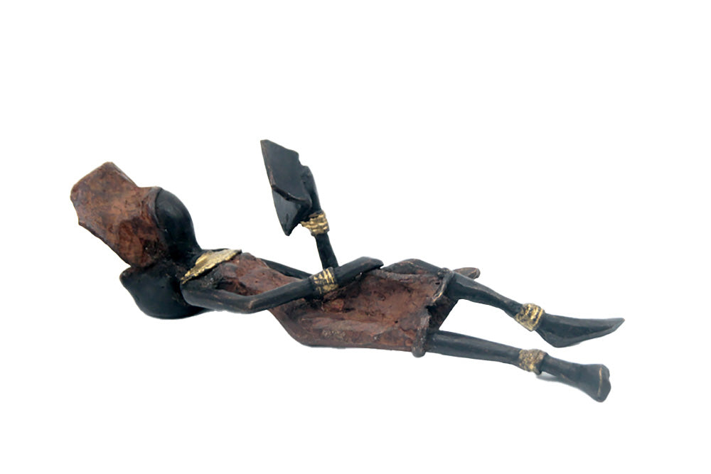 Bronze allongé 20 cm marron n°8 Bronzes d'Afrique