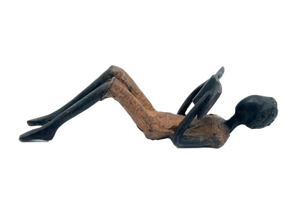 Bronze allongé 20 cm marron n°9 Bronzes d'Afrique