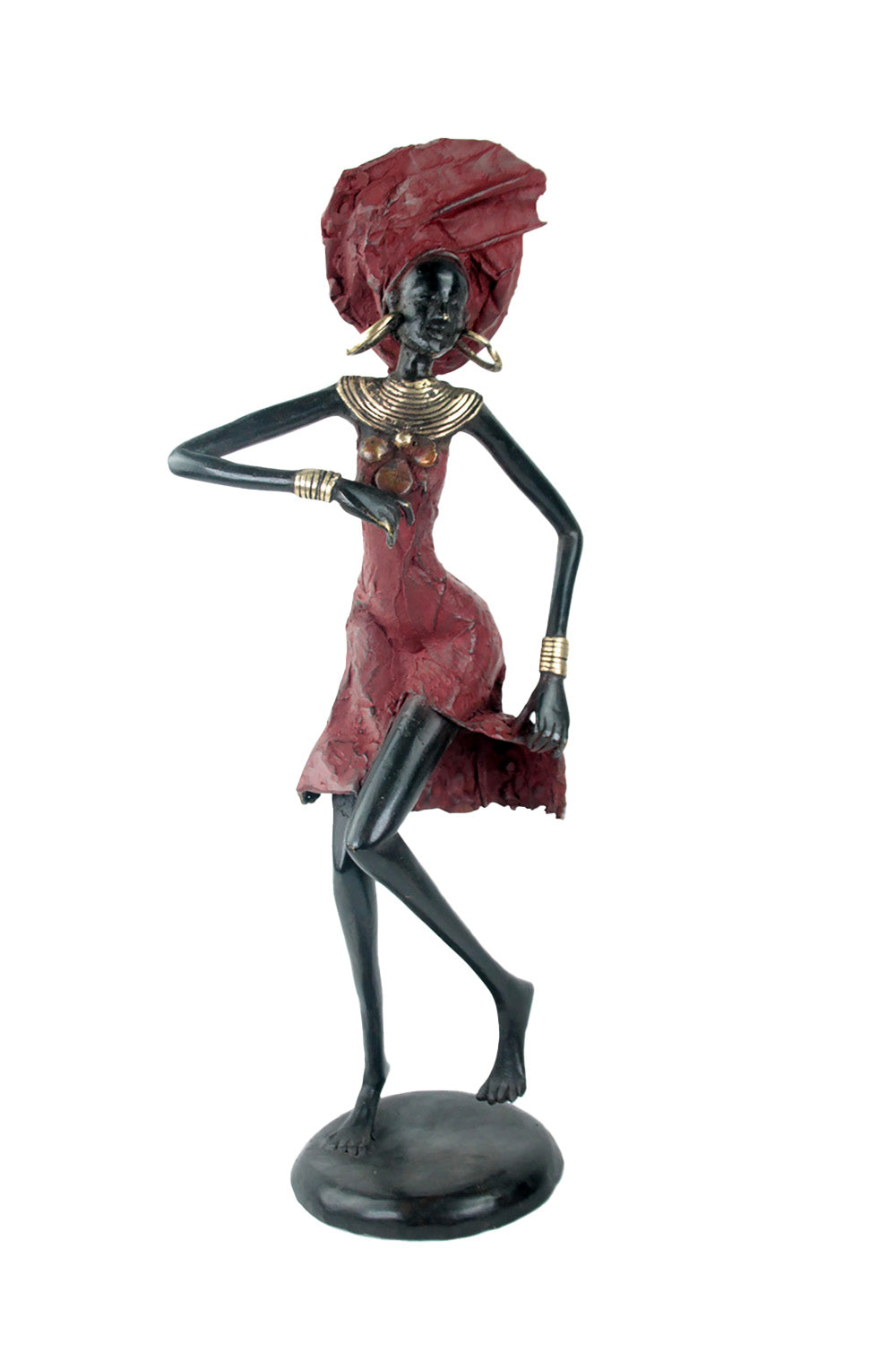 Bronze danseuse 50 cm rouge n°1 Bronzes d'Afrique