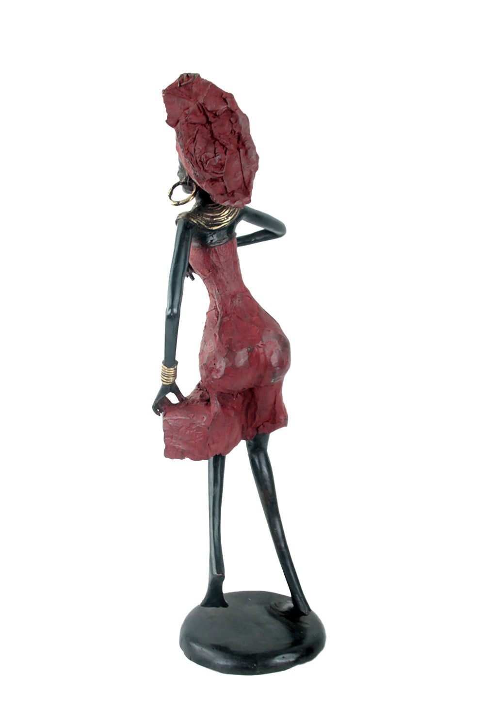 Bronze danseuse 50 cm rouge n°1 Bronzes d'Afrique