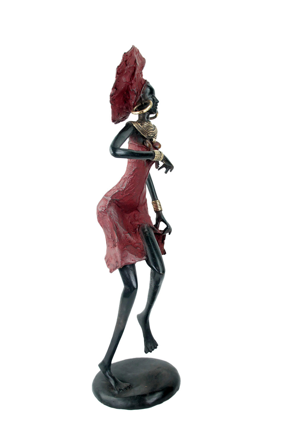 Bronze danseuse 50 cm rouge n°1 Bronzes d'Afrique