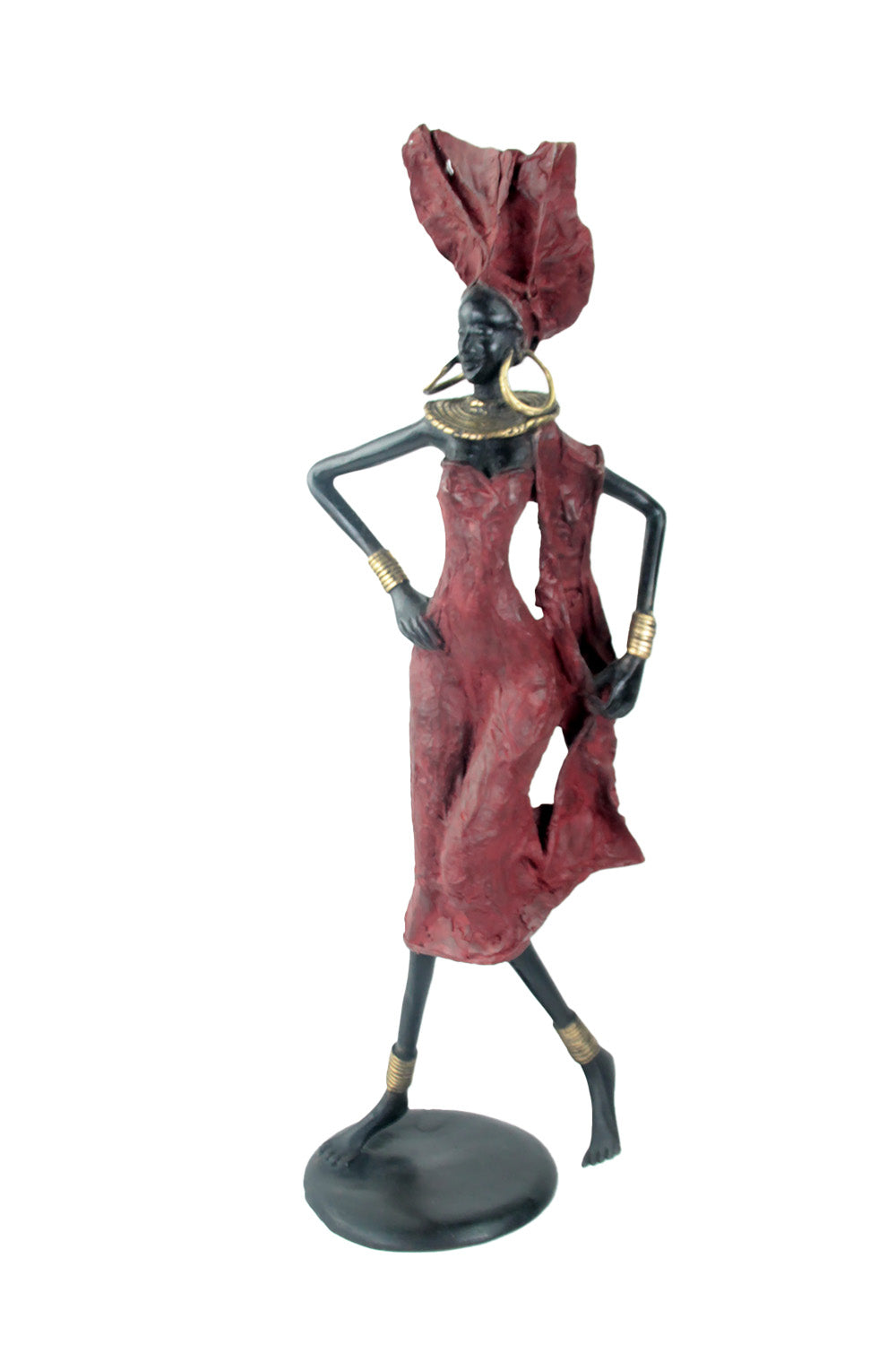 Bronze danseuse 50 cm rouge n°2 Bronzes d'Afrique