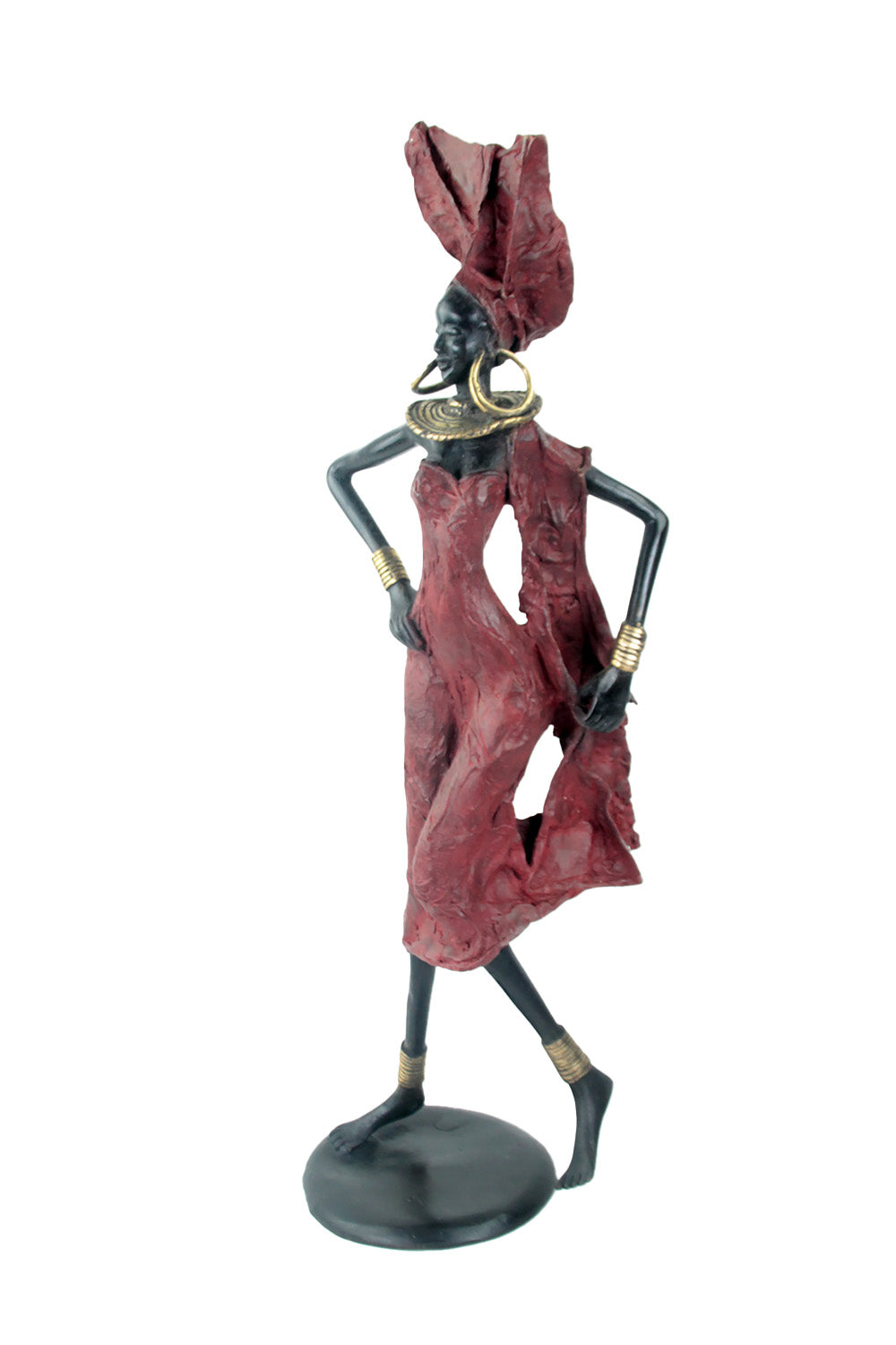 Bronze danseuse 50 cm rouge n°2 Bronzes d'Afrique