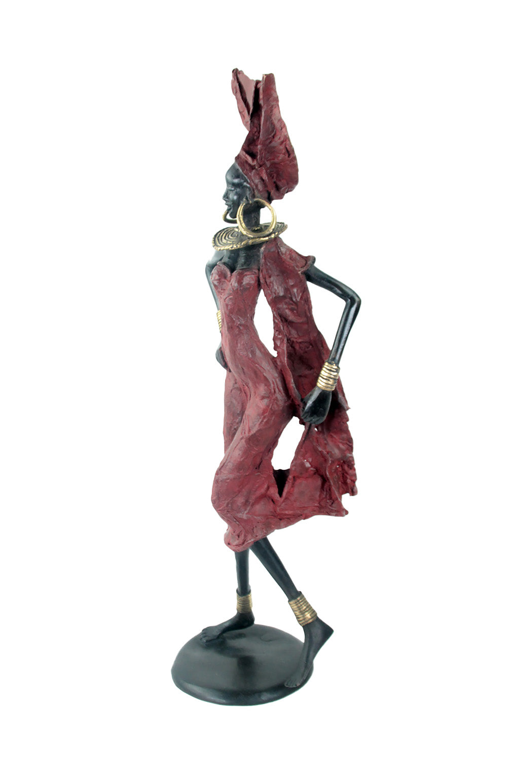 Bronze danseuse 50 cm rouge n°2 Bronzes d'Afrique