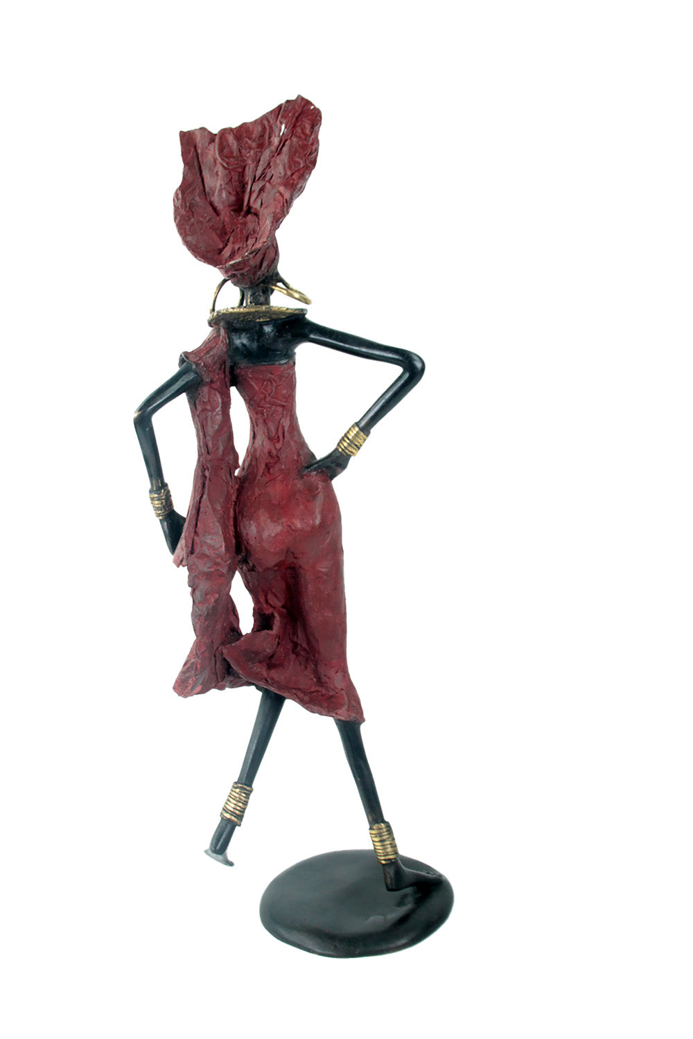 Bronze danseuse 50 cm rouge n°2 Bronzes d'Afrique