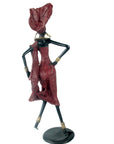 Bronze danseuse 50 cm rouge n°2 Bronzes d'Afrique