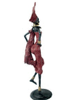 Bronze danseuse 50 cm rouge n°2 Bronzes d'Afrique