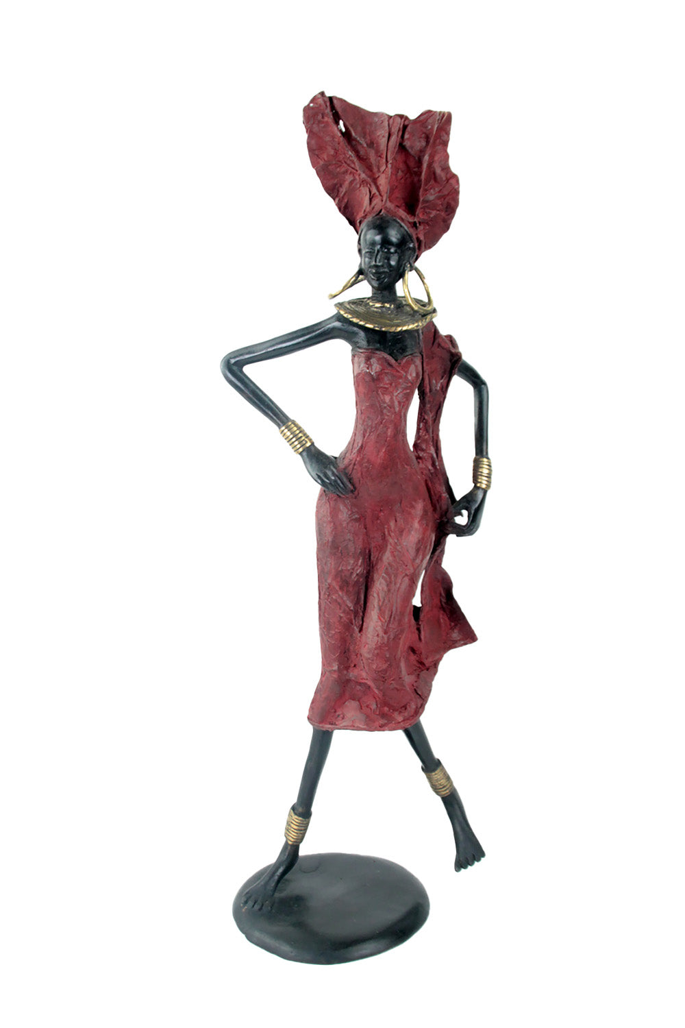 Bronze danseuse 50 cm rouge n°2 Bronzes d'Afrique