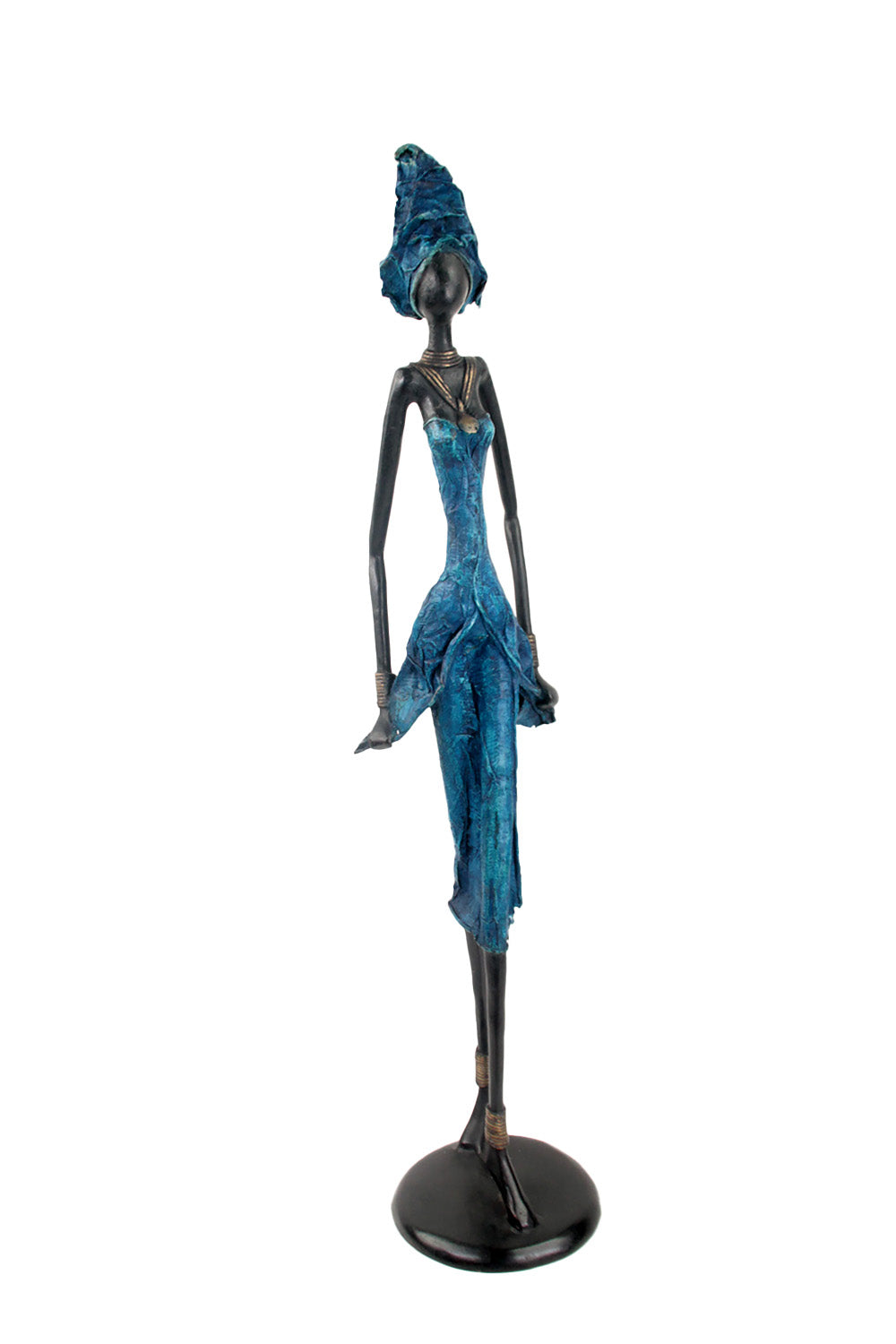 Bronze Issouf 70 cm bleu n°3 Bronzes d'Afrique