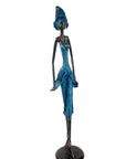 Bronze Issouf 70 cm bleu n°3 Bronzes d'Afrique