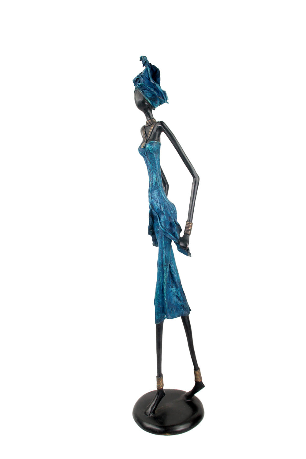 Bronze Issouf 70 cm bleu n°3 Bronzes d'Afrique