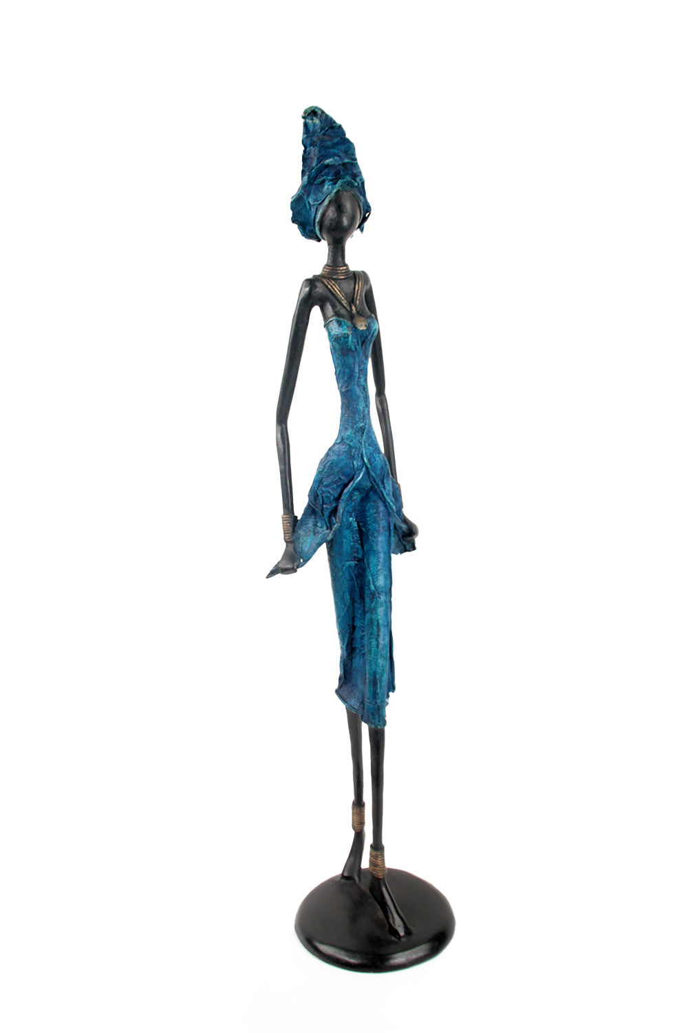 Bronze Issouf 70 cm bleu n°3 Bronzes d'Afrique