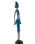 Bronze Issouf 70 cm bleu n°3 Bronzes d'Afrique