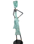Bronze Issouf 110 cm turquoise n°2 Bronzes d'Afrique