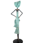 Bronze Issouf 110 cm turquoise n°2 Bronzes d'Afrique