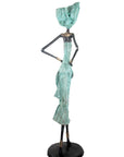 Bronze Issouf 110 cm turquoise n°2 Bronzes d'Afrique