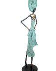 Bronze Issouf 110 cm turquoise n°2 Bronzes d'Afrique