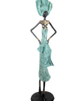 Bronze Issouf 110 cm turquoise n°2 Bronzes d'Afrique