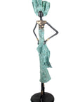 Bronze Issouf 110 cm turquoise n°2 Bronzes d'Afrique