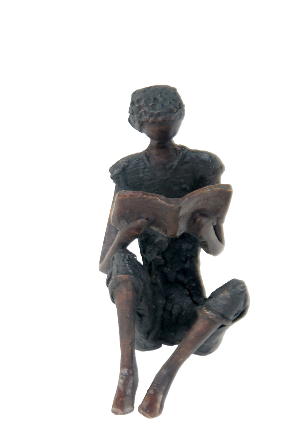 Bronze assis à poser 25 cm noir n°10 Bronzes d'Afrique