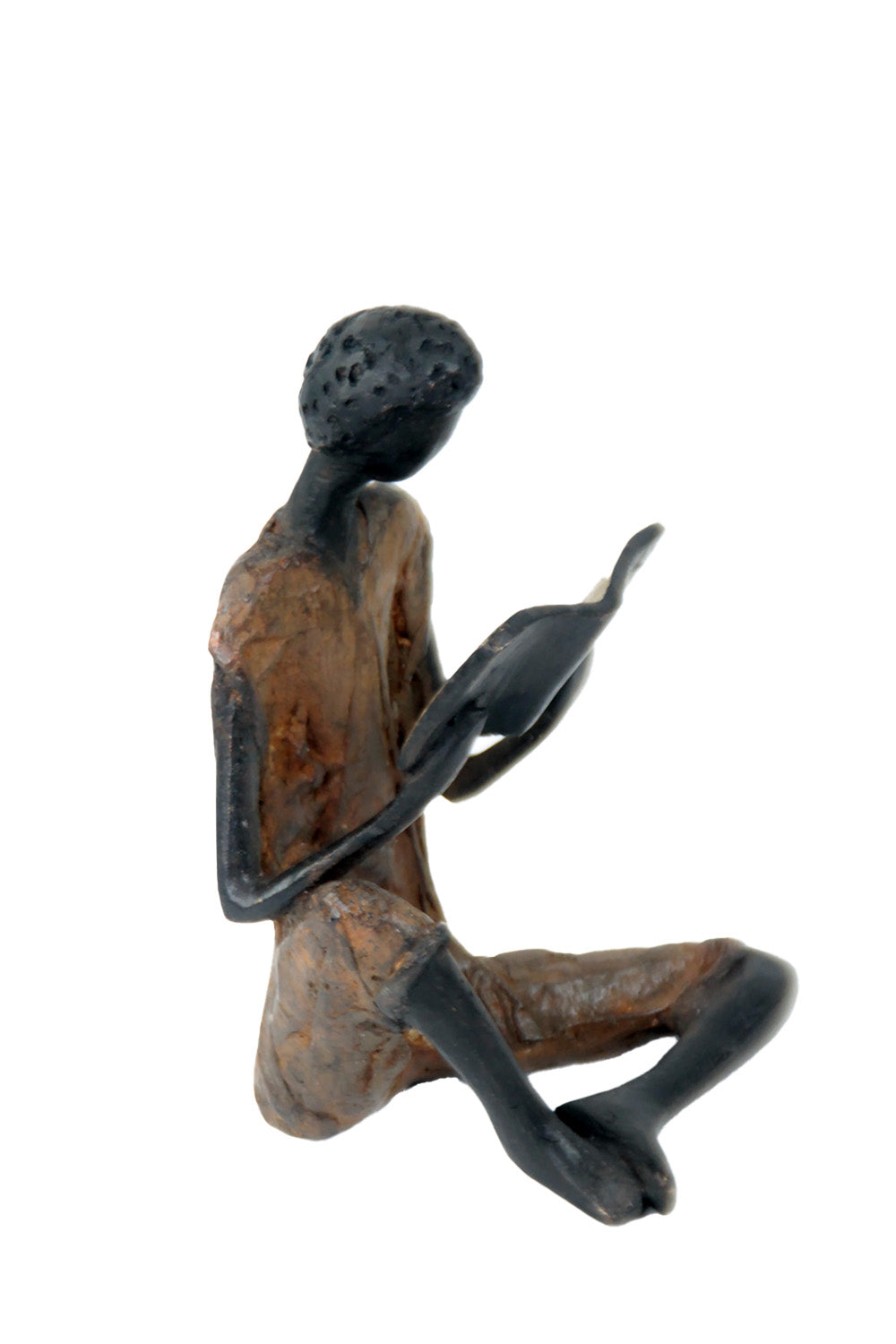 Bronze assis à poser 25 cm marron n°2 Bronzes d'Afrique