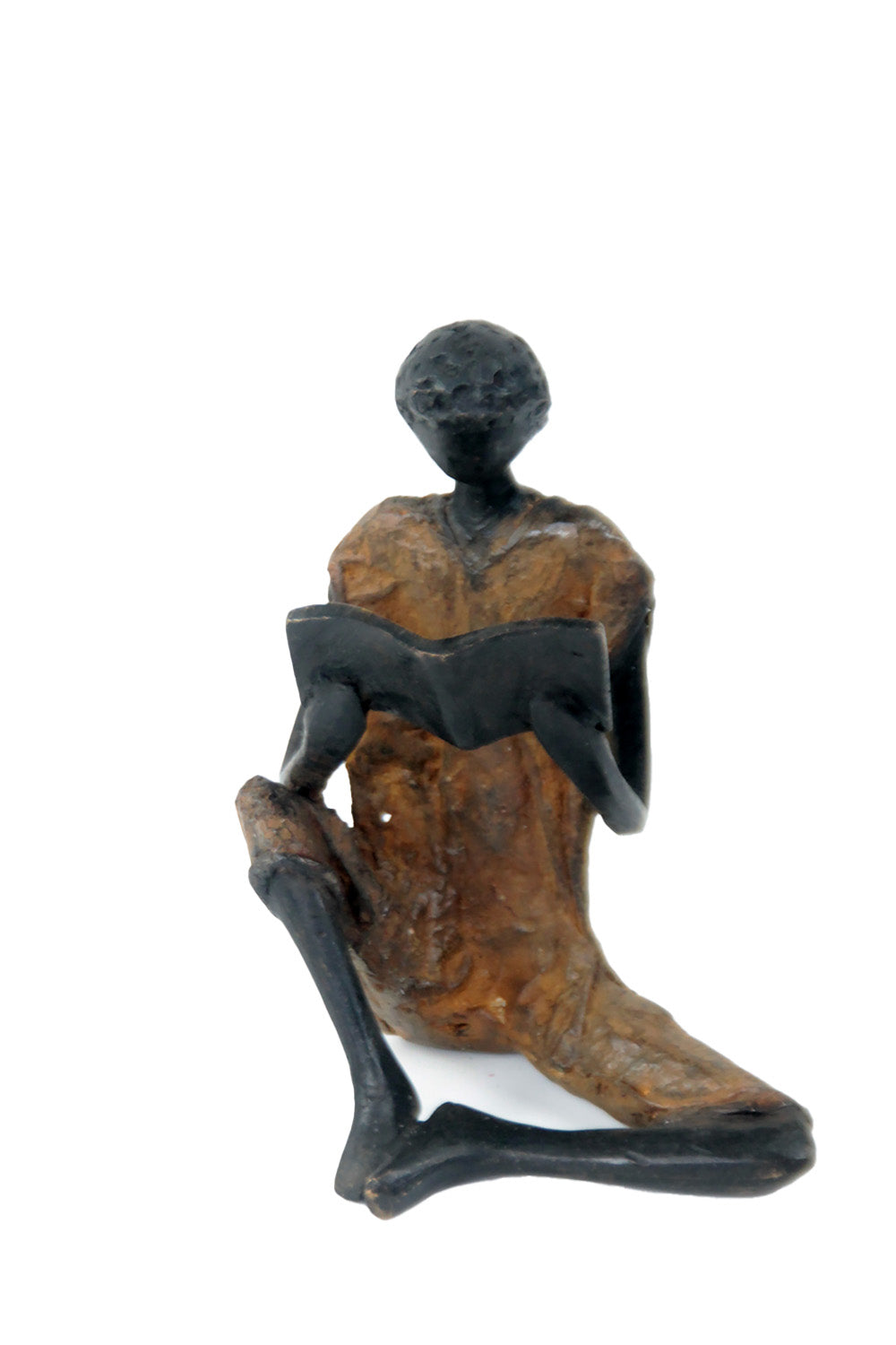 Bronze assis à poser 25 cm marron n°2 Bronzes d'Afrique