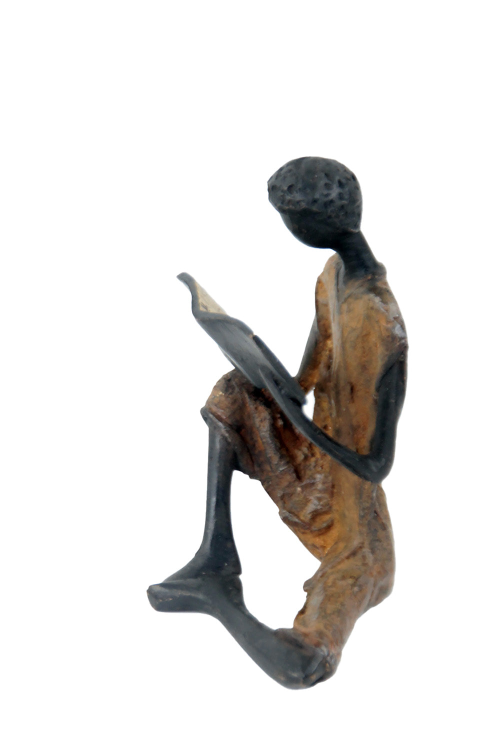 Bronze assis à poser 25 cm marron n°2 Bronzes d'Afrique