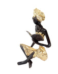 Bronze assis à poser 25 cm doré n°4 Bronzes d'Afrique