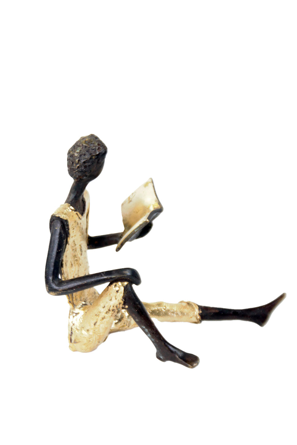 Bronze assis à poser 25 cm doré n°5 Bronzes d'Afrique