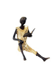 Bronze assis à poser 25 cm doré n°5 Bronzes d'Afrique