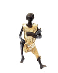 Bronze assis à poser 25 cm doré n°5 Bronzes d'Afrique