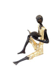 Bronze assis à poser 25 cm doré n°5 Bronzes d'Afrique
