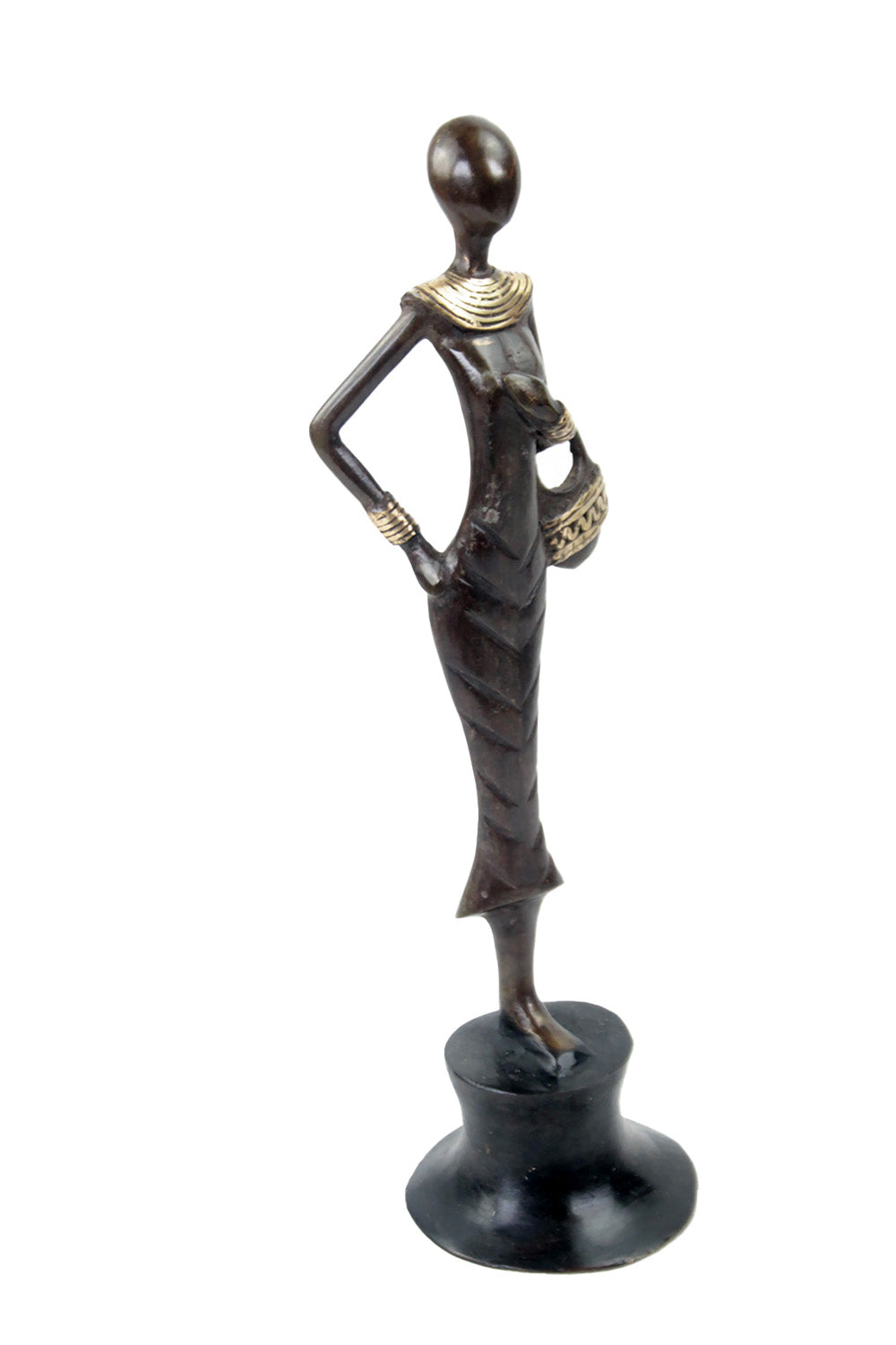 Bronze Moma 30 cm marron n°10 Bronzes d'Afrique