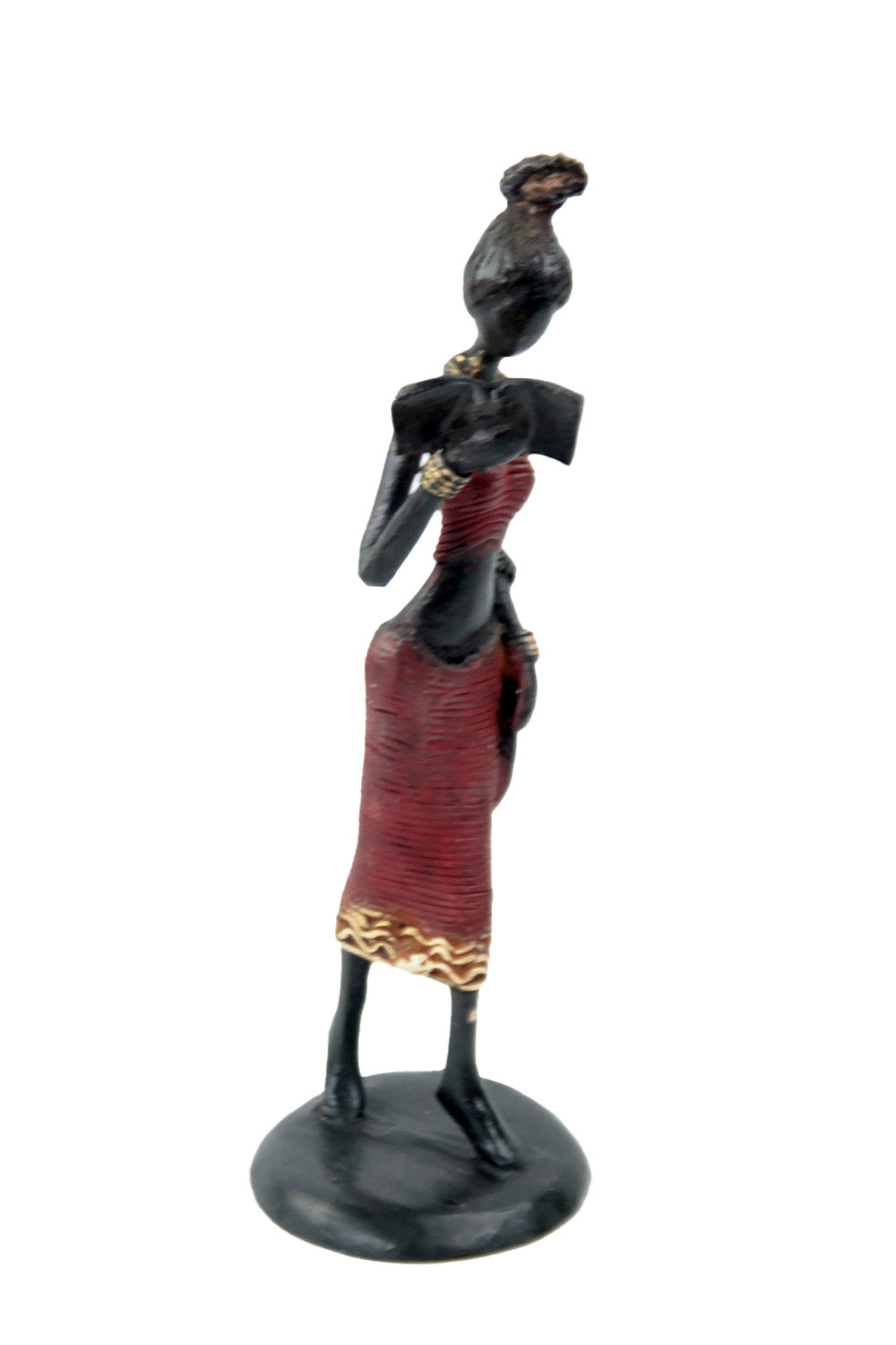 Bronze Ibrahim Dermé 25 cm rouge n°1 Bronzes d'Afrique