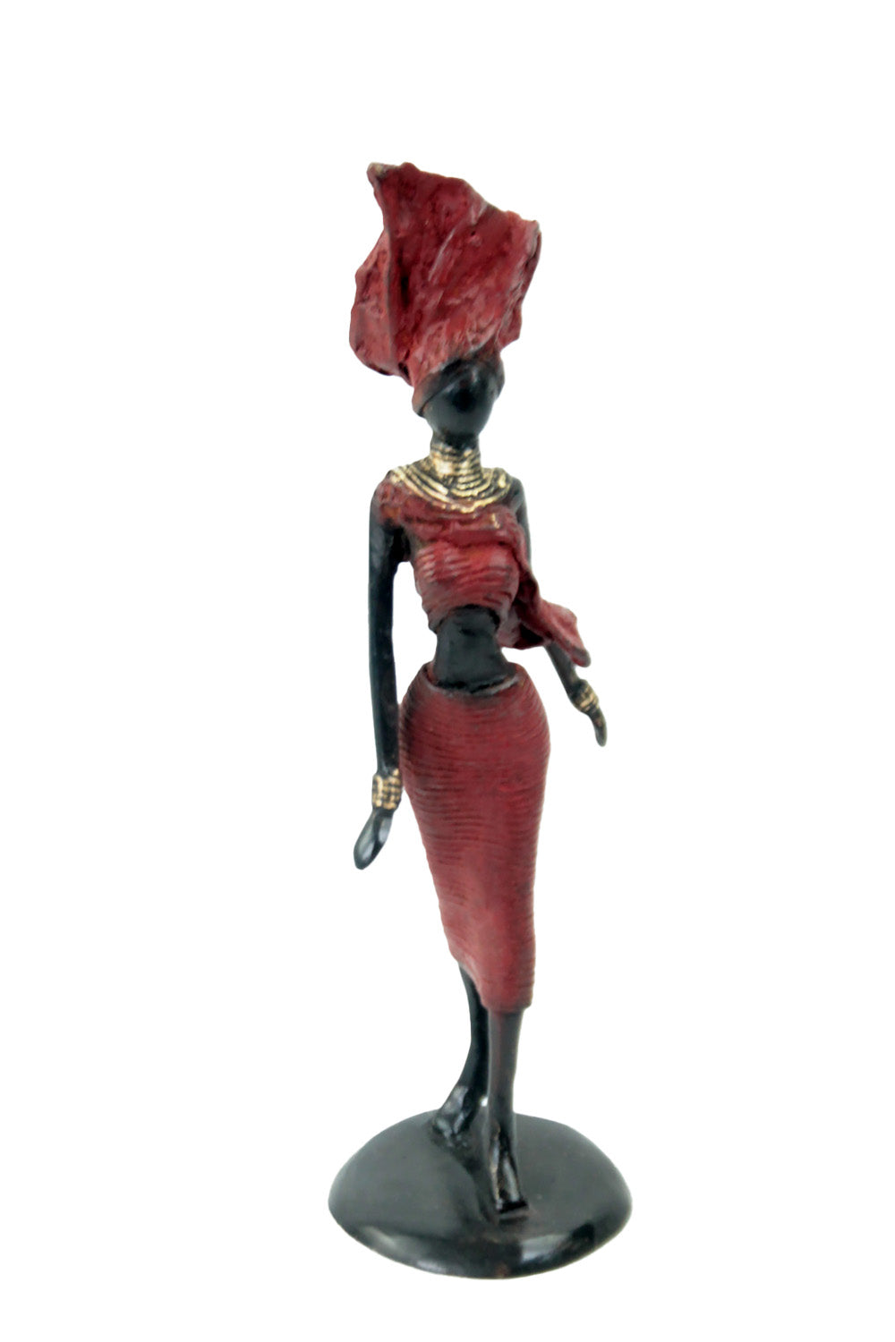 Bronze Ibrahim Dermé 25 cm rouge n°2 Bronzes d'Afrique