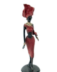 Bronze Ibrahim Dermé 25 cm rouge n°2 Bronzes d'Afrique
