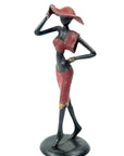 Bronze Ibrahim Dermé 25 cm rouge n°3 Bronzes d'Afrique