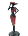 Bronze Ibrahim Dermé 25 cm rouge n°3 Bronzes d'Afrique