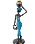 Bronze Ibrahim Dermé 25 cm bleu n°1 Bronzes d'Afrique