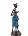 Bronze Ibrahim Dermé 25 cm bleu n°4 Bronzes d'Afrique