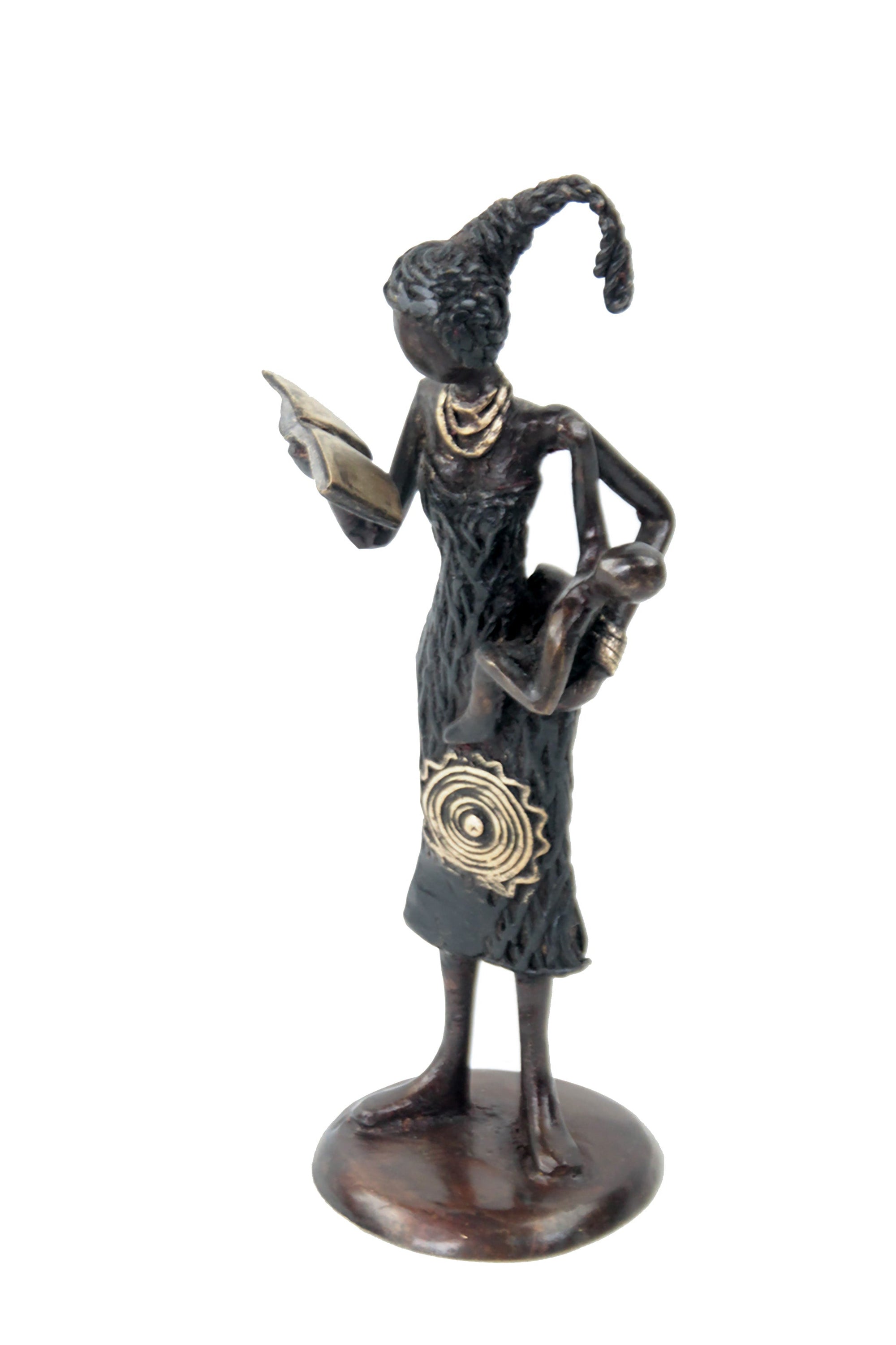 Bronze Ibrahim Dermé 25 cm noir n°1 Bronzes d'Afrique