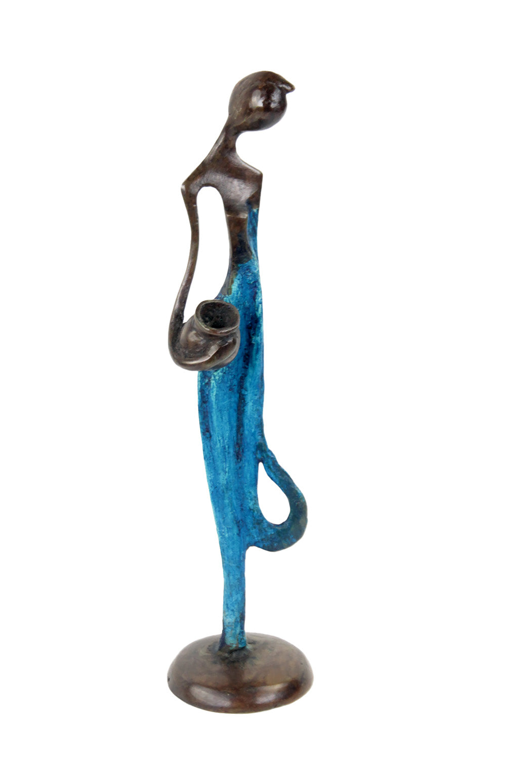 Bronze d'Abdoulaye 25cm bleu n°7 Bronzes d'Afrique