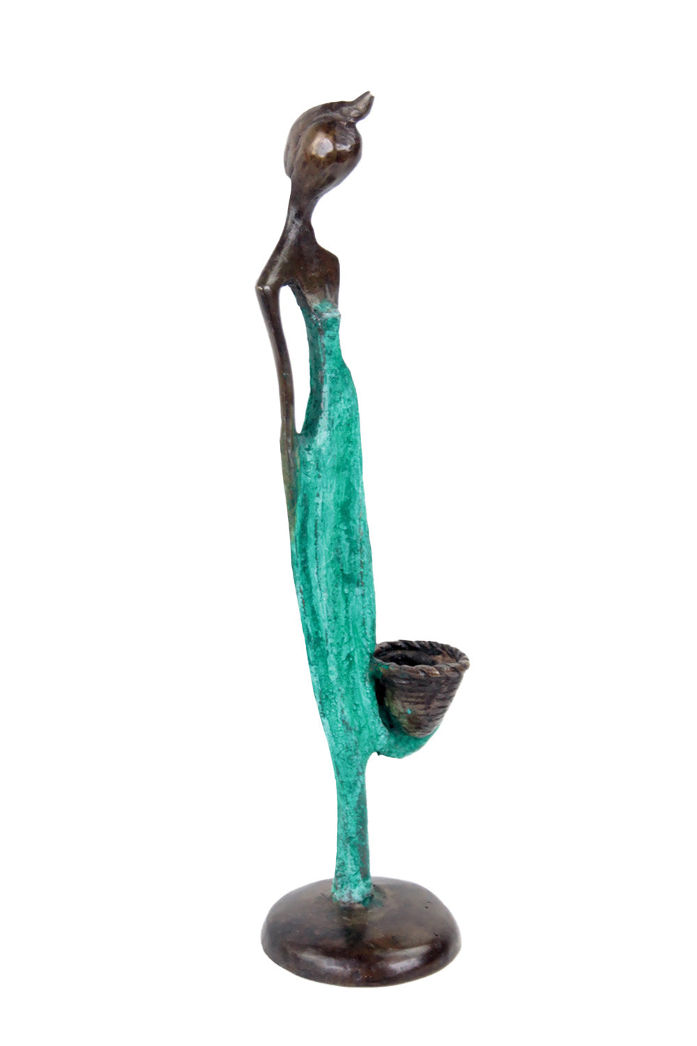 Bronze d'Abdoulaye 25cm vert n°2 Bronzes d'Afrique