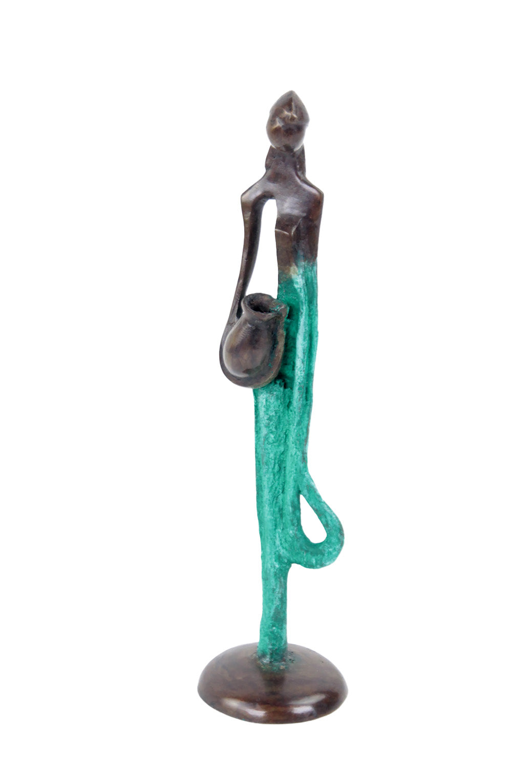 Bronze d'Abdoulaye 25cm vert n°9 Bronzes d'Afrique