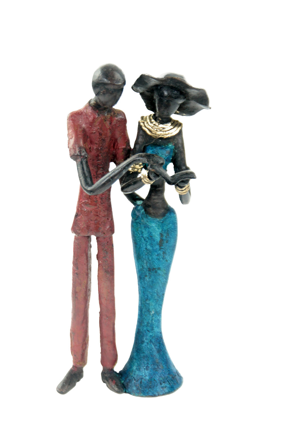 Bronze Mohamadi Dermé couple 20 cm n°1 Bronzes d'Afrique