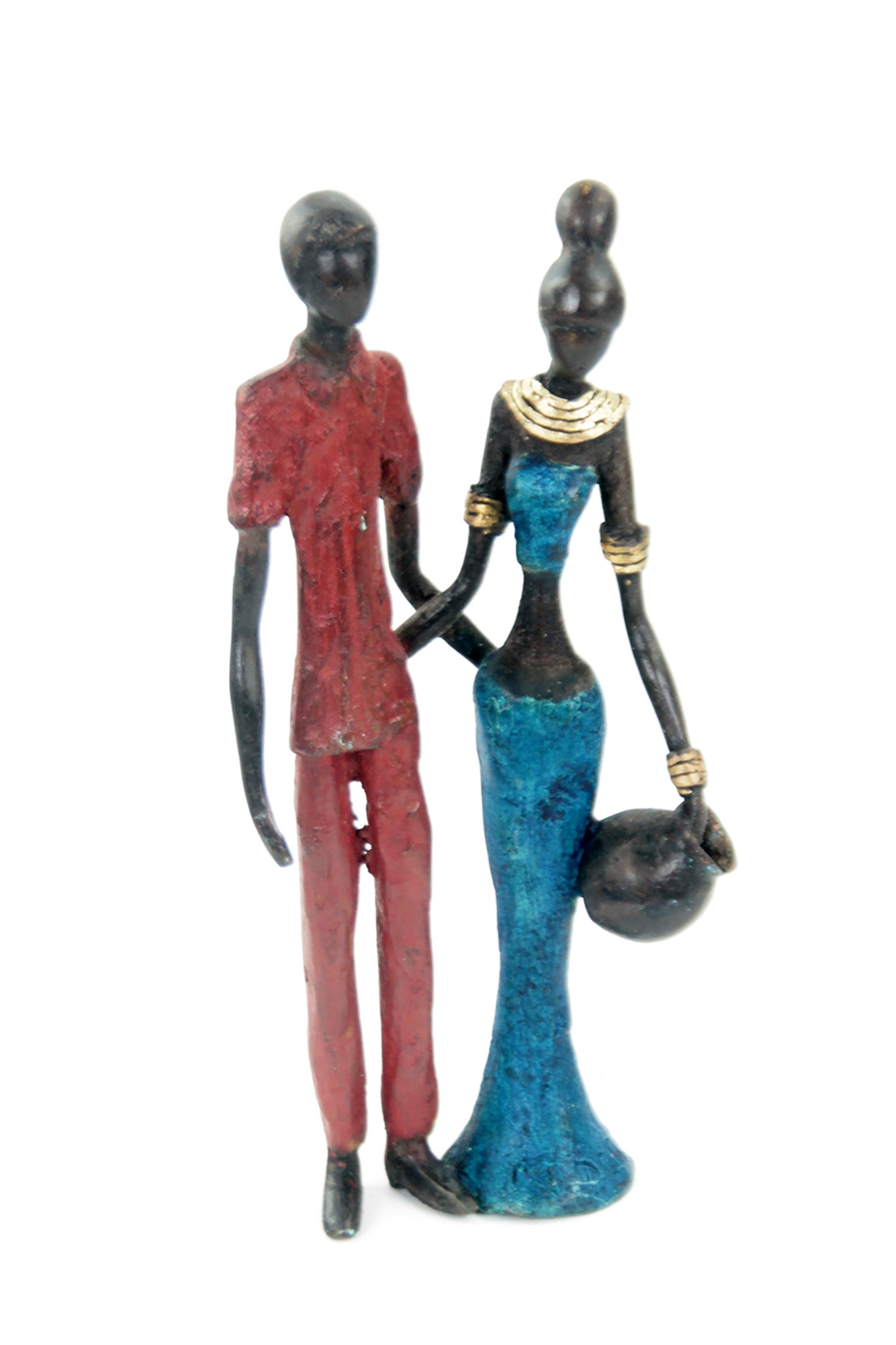 Bronze Mohamadi Dermé couple 20 cm n°12 Bronzes d'Afrique