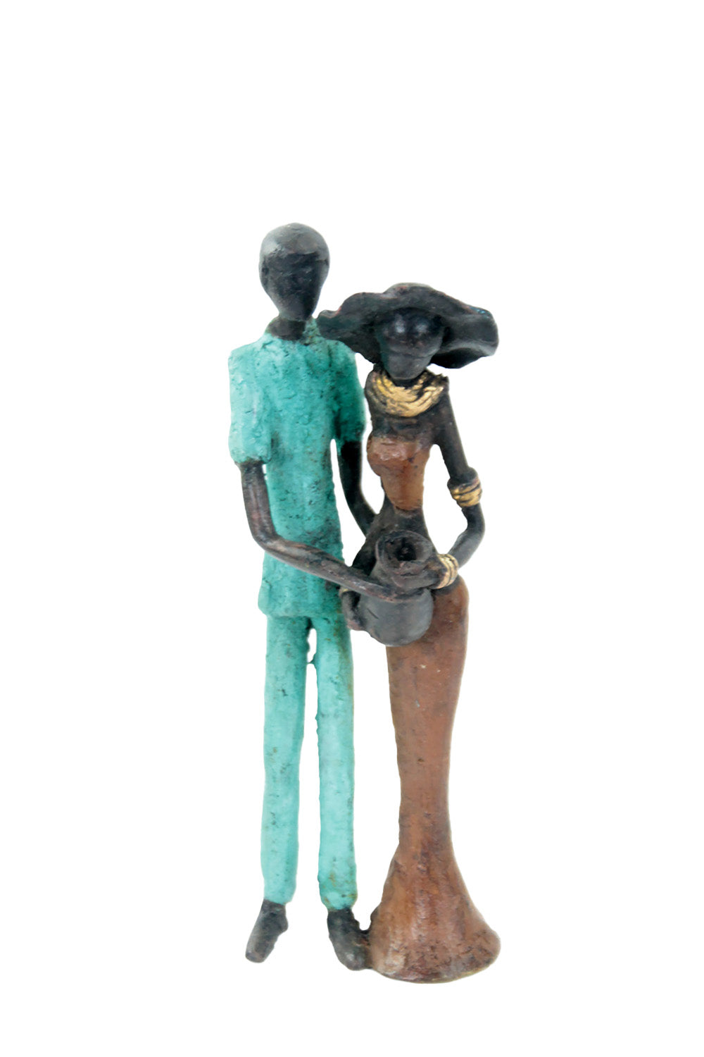 Bronze Mohamadi Dermé couple 20 cm n°14 Bronzes d'Afrique